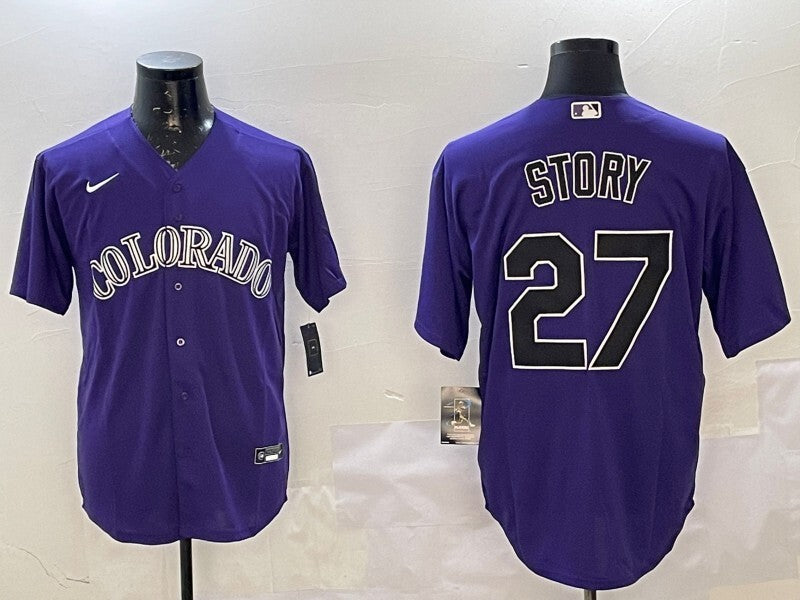 Colorado Rockies #27 Trevor Story Fan Edition Style 1 Baseball Jersey baseball jersey product view 1