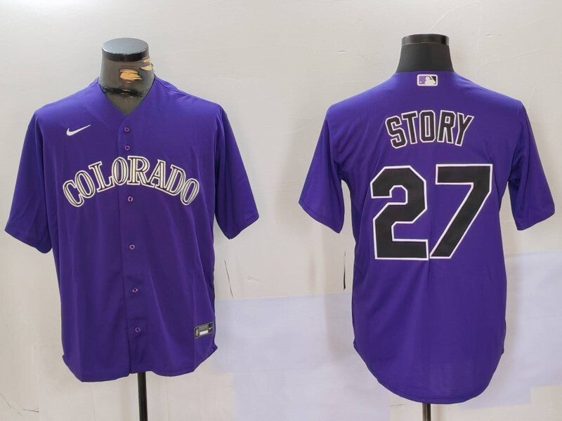 Colorado Rockies #27 Trevor Story Fan Edition Style 5 Baseball Jersey baseball jersey product view 1
