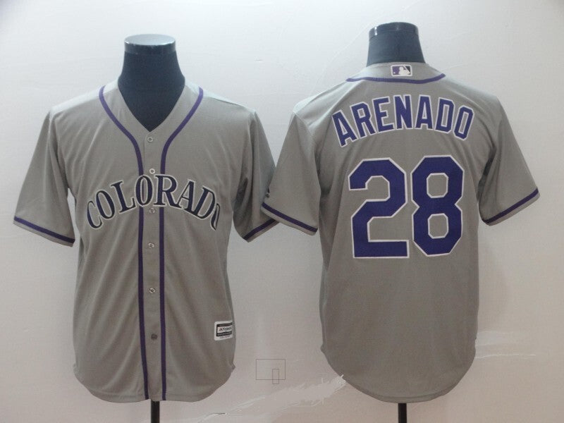 Colorado Rockies #28 Nolan Arenado 3 Baseball Jersey baseball jersey product view 1