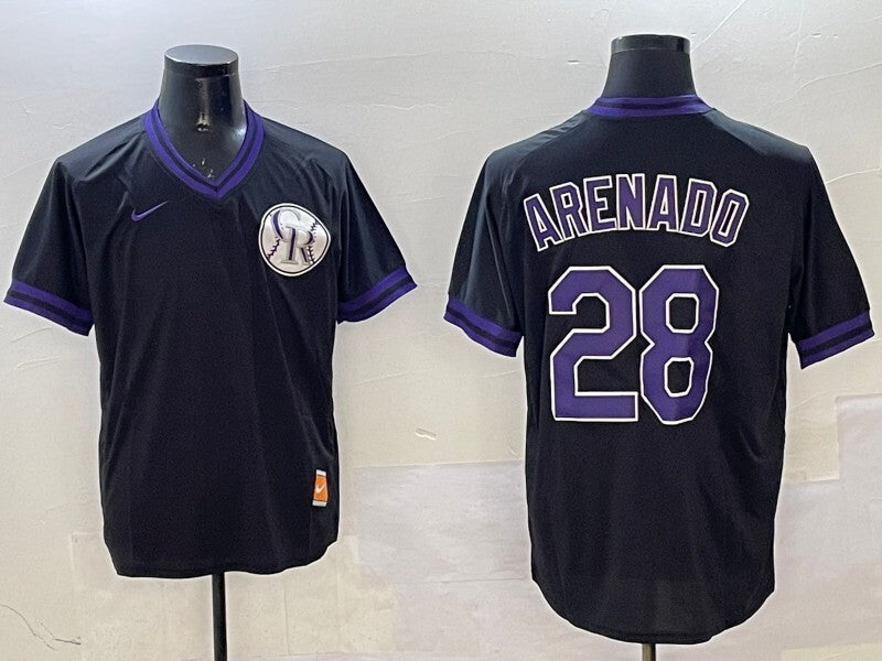 Colorado Rockies #28 Nolan Arenado Nokia Fashion Style 2 Baseball Jersey baseball jersey product view 1