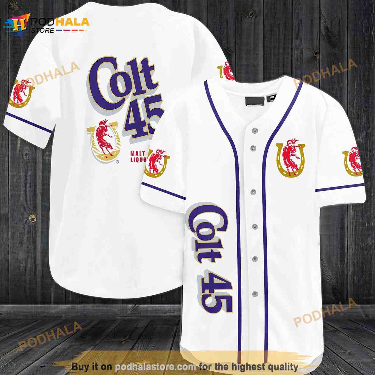 Colt 45 Malt Liquor 3D Baseball Jersey baseball jersey product view 1