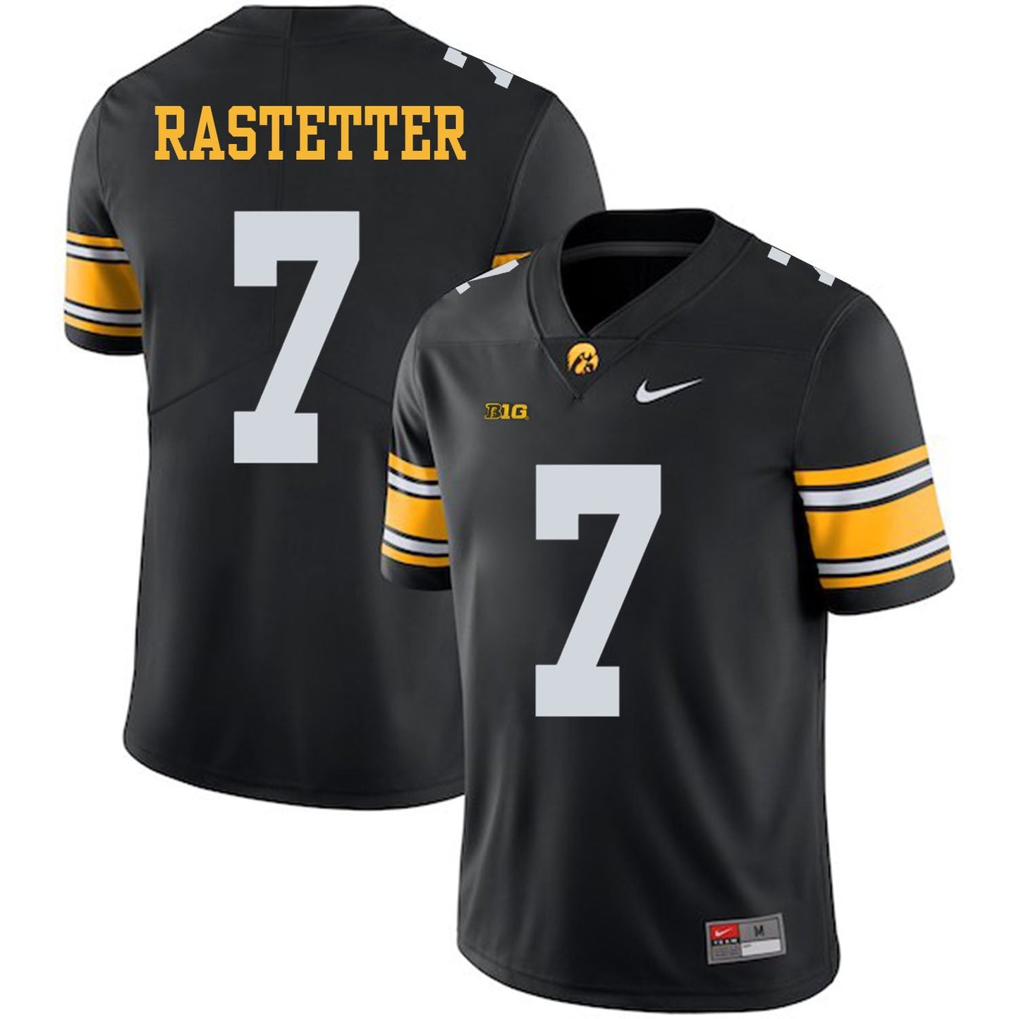 Colten Rastetter 7 Black College Football Jersey football jersey product view 1