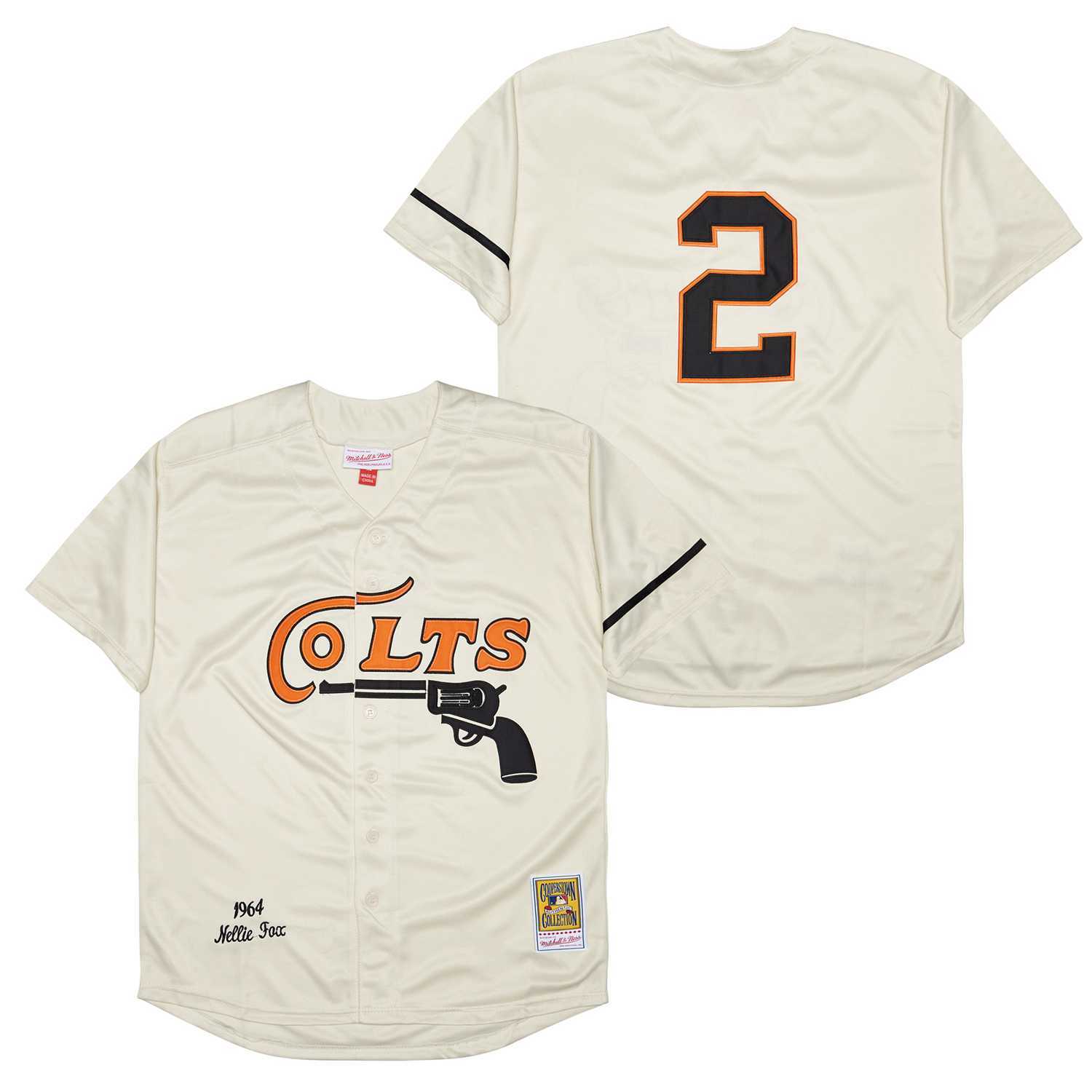 Colts Colts 2 Off-White 1964 Retro Baseball Jersey baseball jersey product view 1