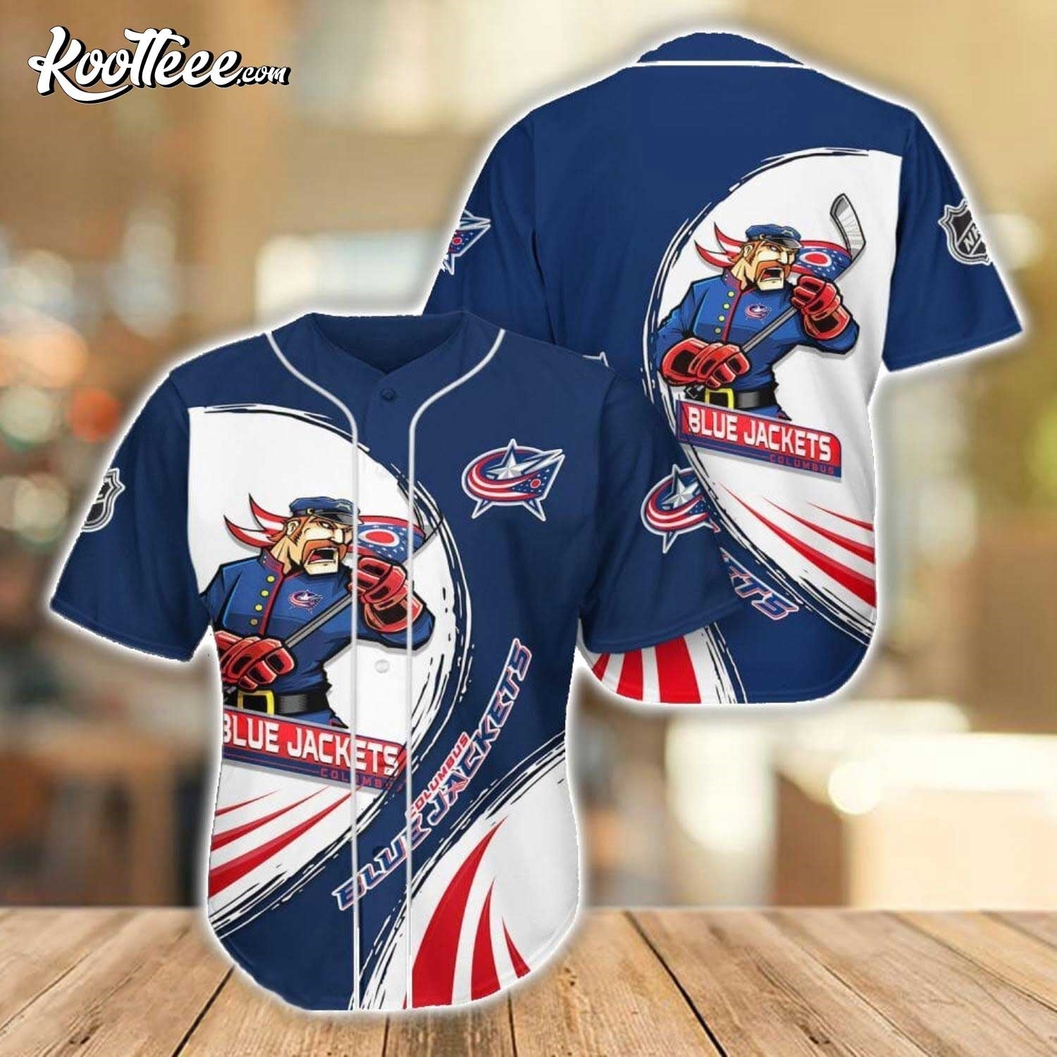 Columbus Blue Jackets Sport Team Gift Baseball Jersey baseball jersey product view 1