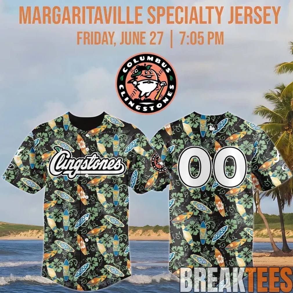 Columbus Clingstones x Margaritaville Night Custom Jersey sports jersey product view 1