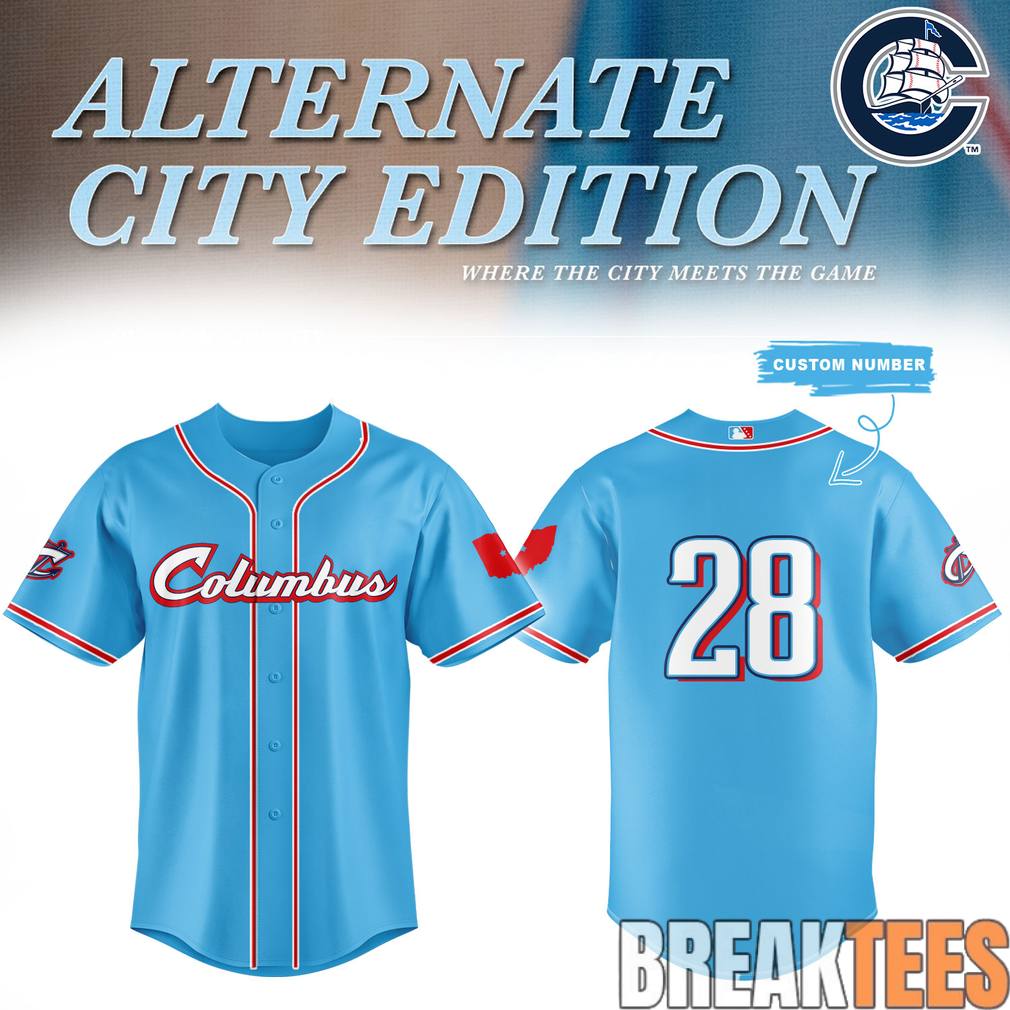 Columbus Clippers Alternate City Edition Custom Baseball Jersey Unisex T-shirt, Sweatshirt, Hoodie, Long Sleeve Tee - T-Shirt, Sweatshirt, Hoodie