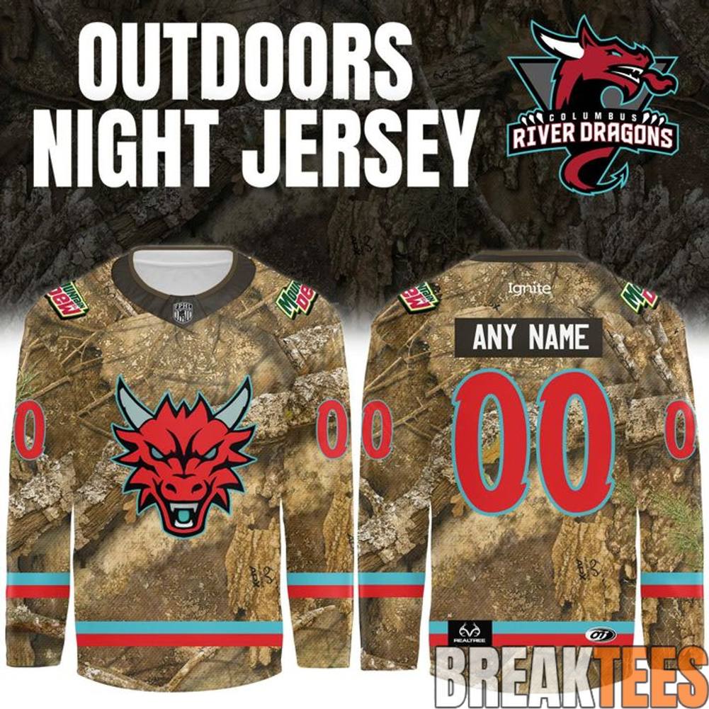 Columbus River Dragons 2026 Outdoors Night Custom Hockey Jersey Unisex T-shirt, Sweatshirt, Hoodie, Long Sleeve Tee - T-Shirt, Sweatshirt, Hoodie