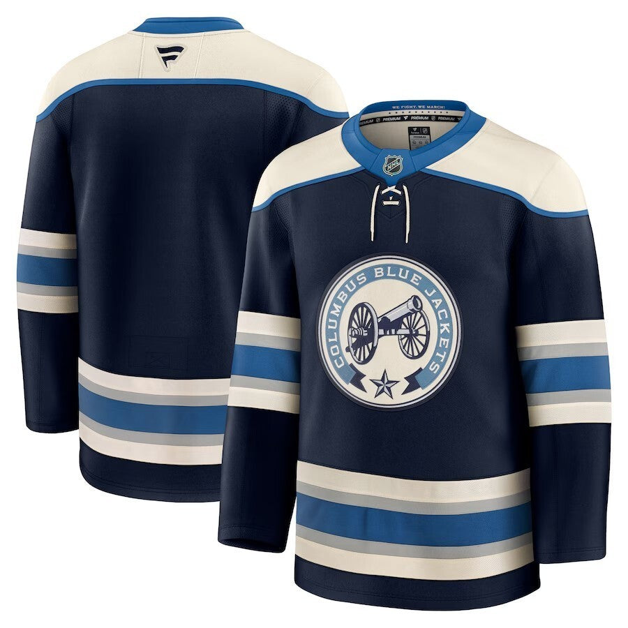 Columbus Blue Jackets Fanatics Alternate Premium Jersey - Navy Hockey Jersey hockey jersey product view 1