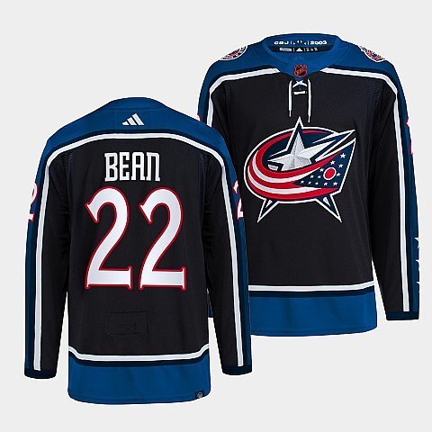 Columbus Blue Jackets #22 jake-bean-navy-2022reverse-retro-2.0-authentic-primegreen-jersey hockey jersey product view 1