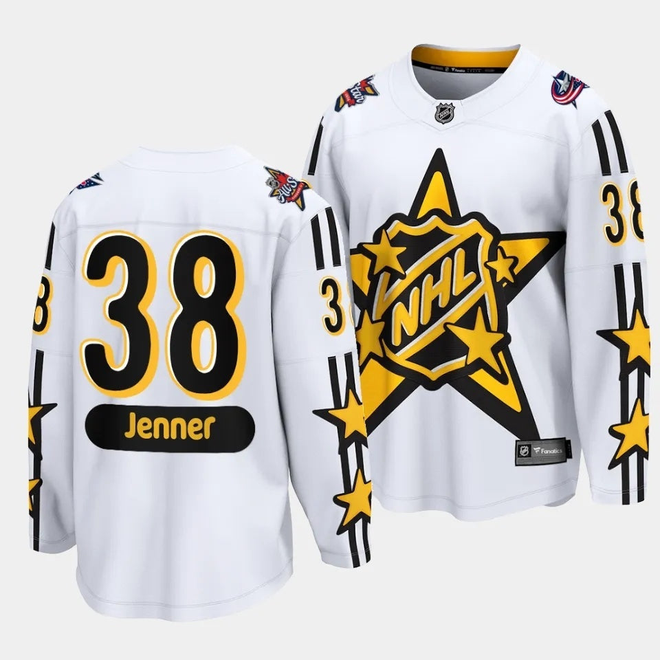 Columbus Blue Jackets #38 Boone Jenner 2024 NHL All-Star White Jersey Style 2 Hockey Jersey hockey jersey product view 1