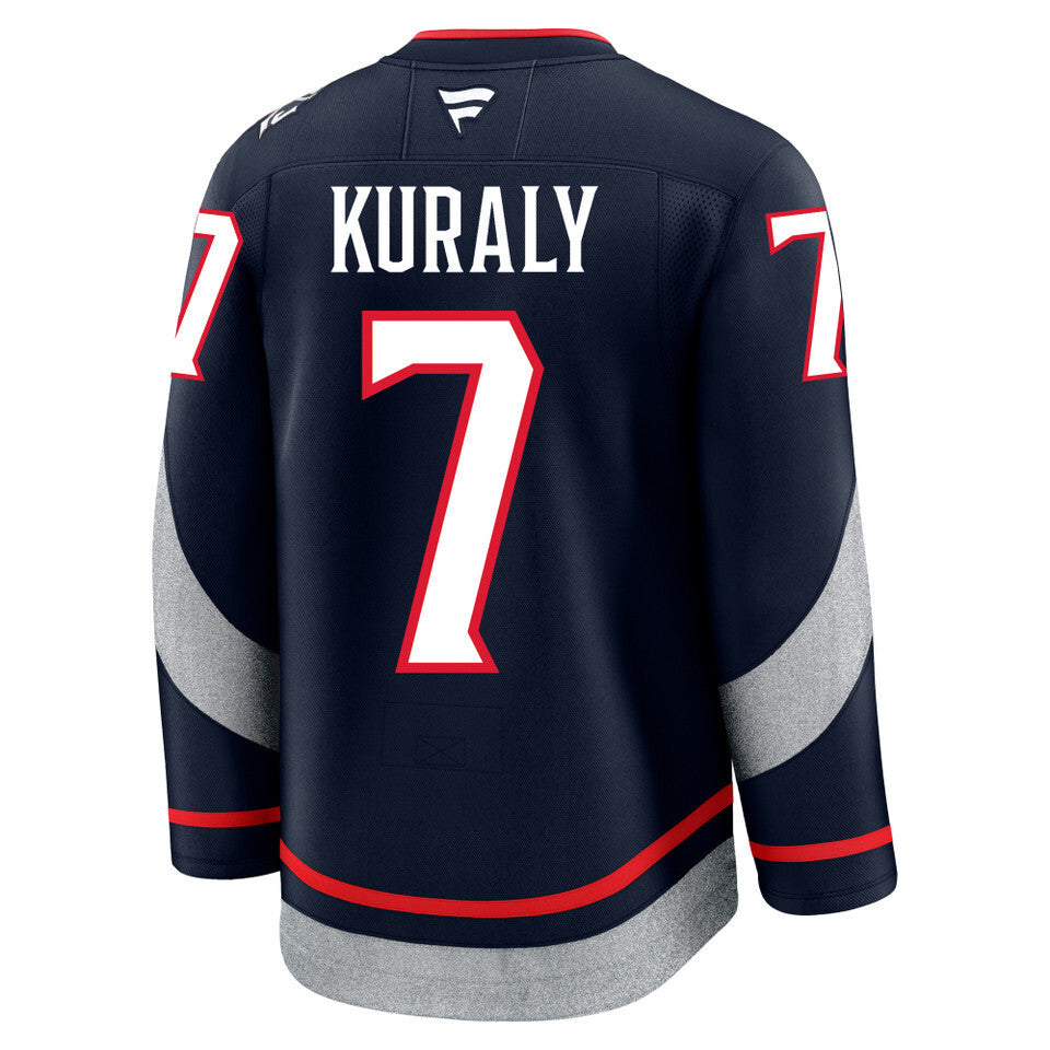 Columbus Blue Jackets #7 Sean Kuraly 2025 Stadium Series Style 2 Hockey Jersey hockey jersey product view 1