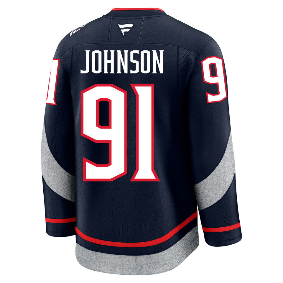 Columbus Blue Jackets #91 Kent Johnson 2025 Stadium Series Style 2 Hockey Jersey hockey jersey product view 1