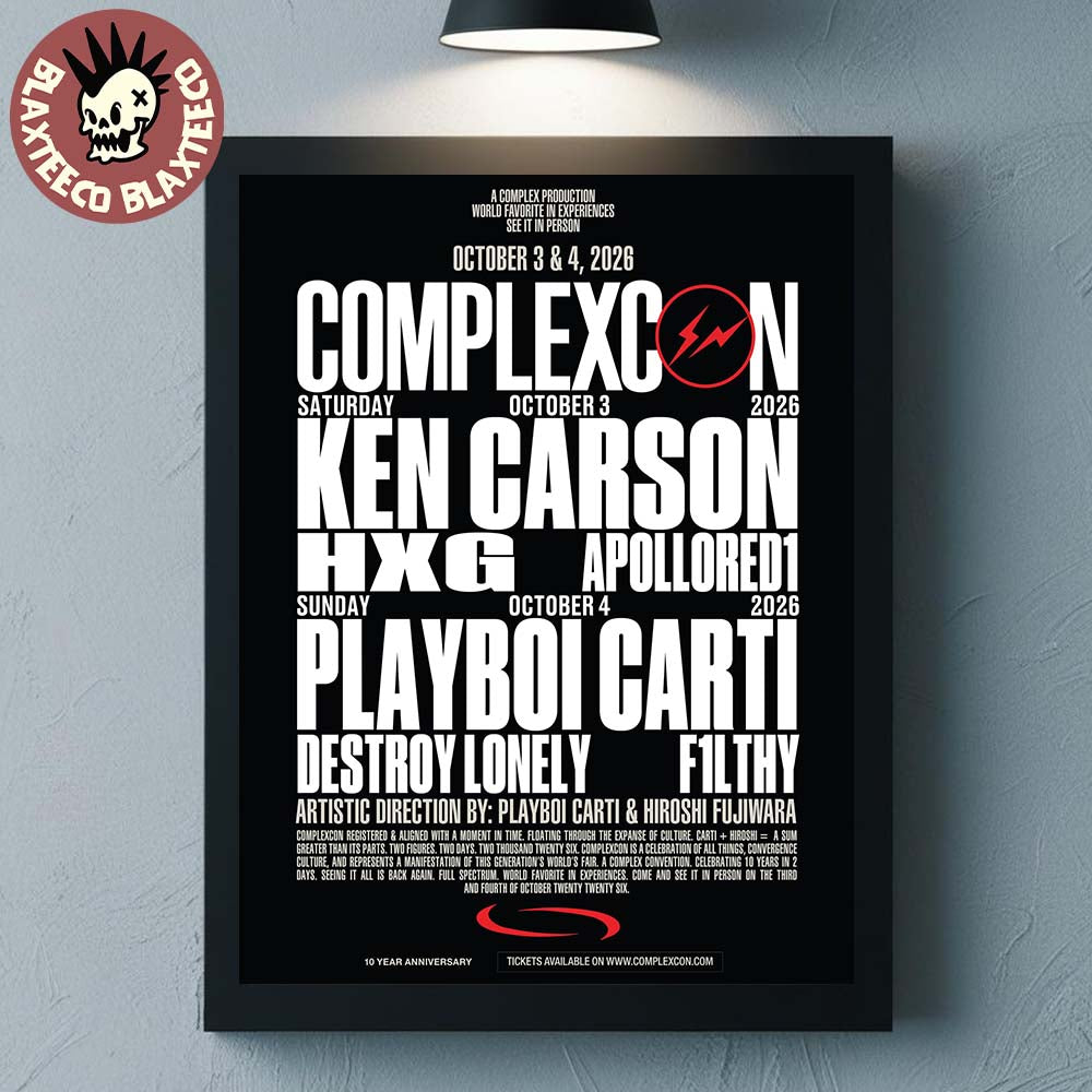 ComplexCon Los Angeles 2026 Lineup On October 3 And 4 2026 Home Decor Poster Canvas Unisex T-shirt, Sweatshirt, Hoodie, Long Sleeve Tee - T-Shirt, Sweatshirt, Hoodie