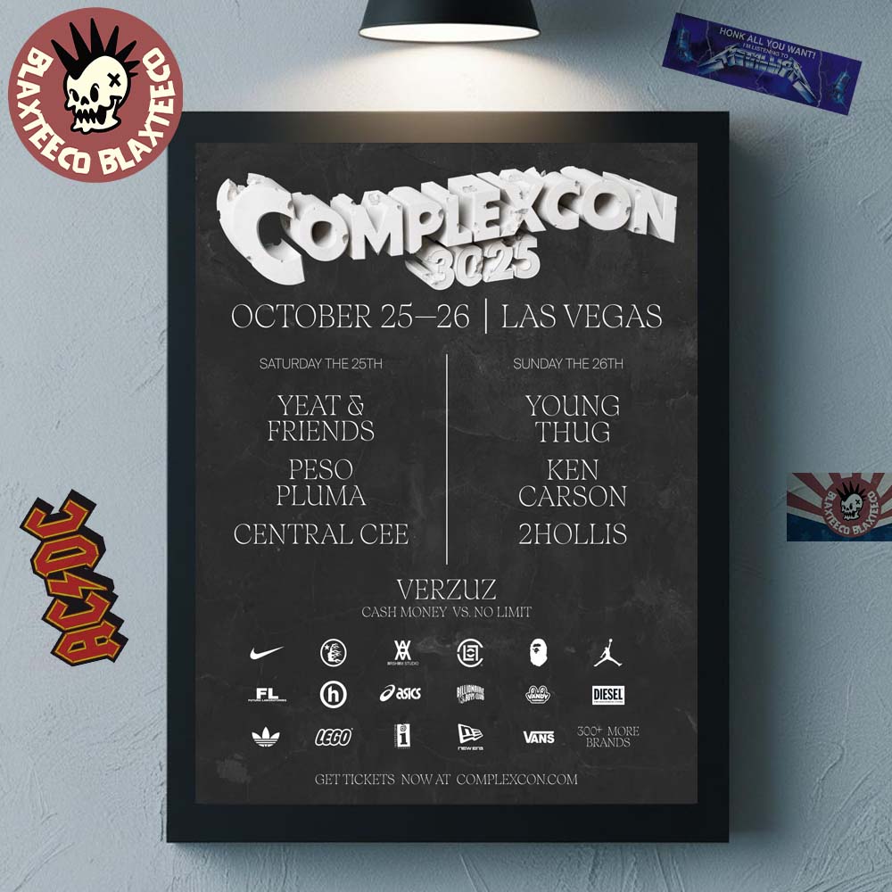 Complexcon 2025 Las Vegas On October 25 26 2025 Lineup Home Decor Poster Canvas Unisex T-shirt, Sweatshirt, Hoodie, Long Sleeve Tee - T-Shirt, Sweatshirt, Hoodie