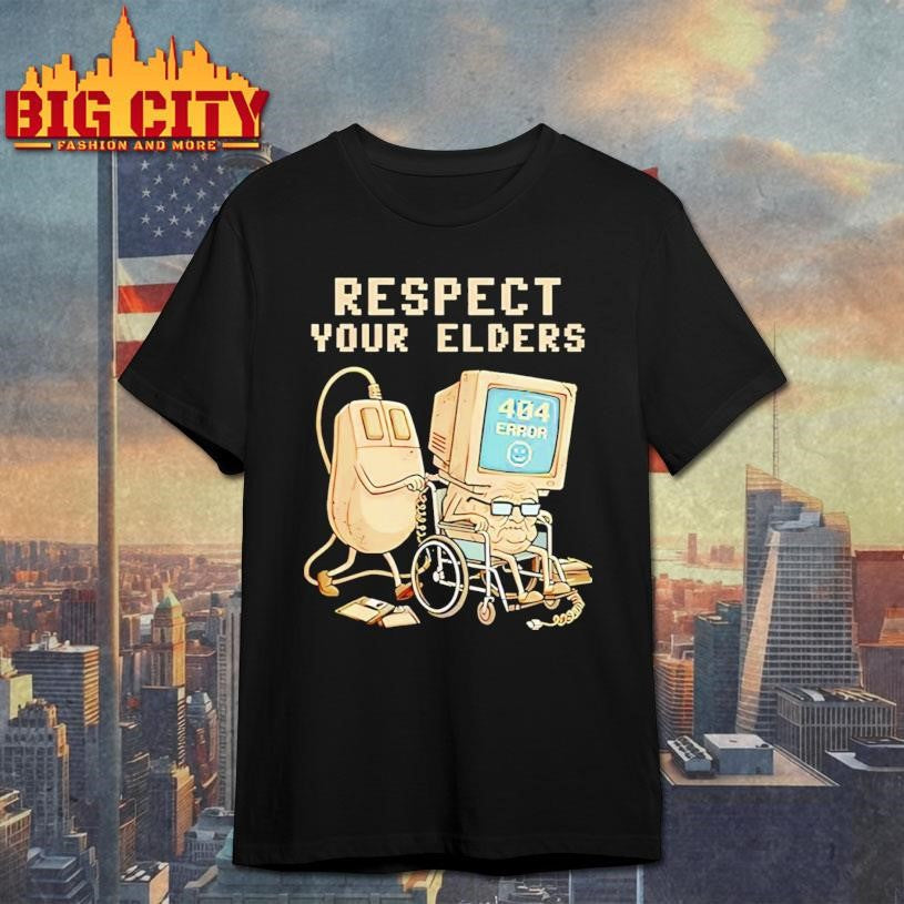 Computer Respect Your Elders Shirt Unisex T-shirt, Sweatshirt, Hoodie, Long Sleeve Tee - T-Shirt, Sweatshirt, Hoodie