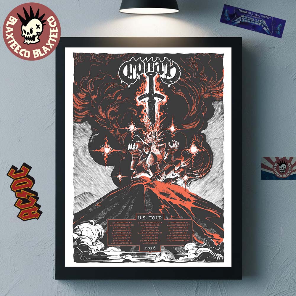 Conan Band US Tour 2026 Merch City Dates Poster Canvas For Home Decor Unisex T-shirt, Sweatshirt, Hoodie, Long Sleeve Tee - T-Shirt, Sweatshirt, Hoodie