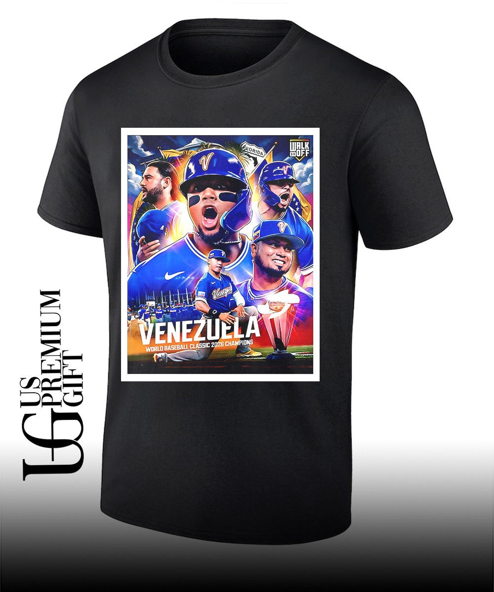 Congrats Venezuela Team World Baseball Classic 2026 Champions First Time Ever shirt Unisex T-shirt, Sweatshirt, Hoodie, Long Sleeve Tee - T-Shirt, Sweatshirt, Hoodie