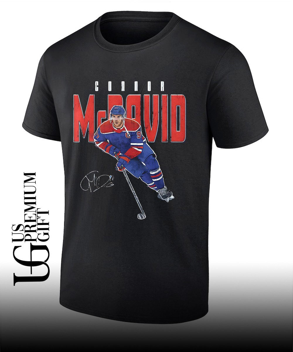 Connor McDavid player Edmonton Oilers NHL signature shirt Unisex T-shirt, Sweatshirt, Hoodie, Long Sleeve Tee - T-Shirt, Sweatshirt, Hoodie