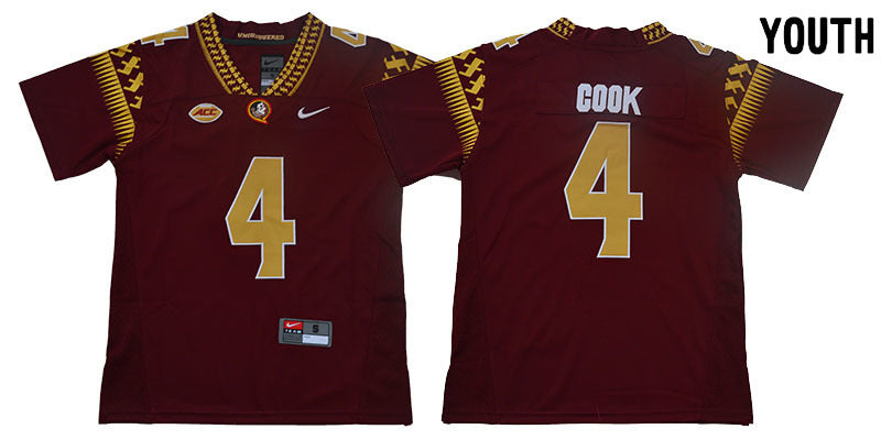 Cook 4 Youth Red College Football Jersey football jersey product view 1