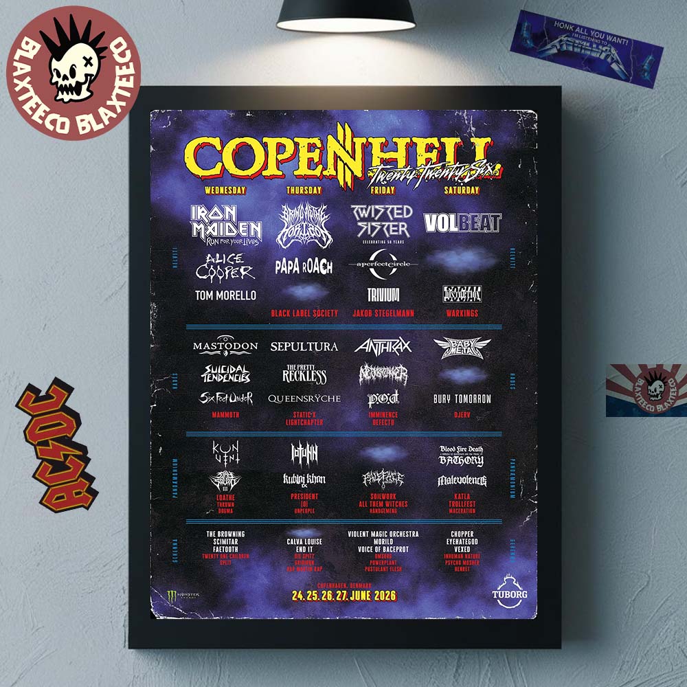 Copenhell Festival 2026 Full Lineup Copenhagen Denmark On 24 25 26 27 June 2026 Home Decor Poster Canvas - T-Shirt, Sweatshirt, Hoodie