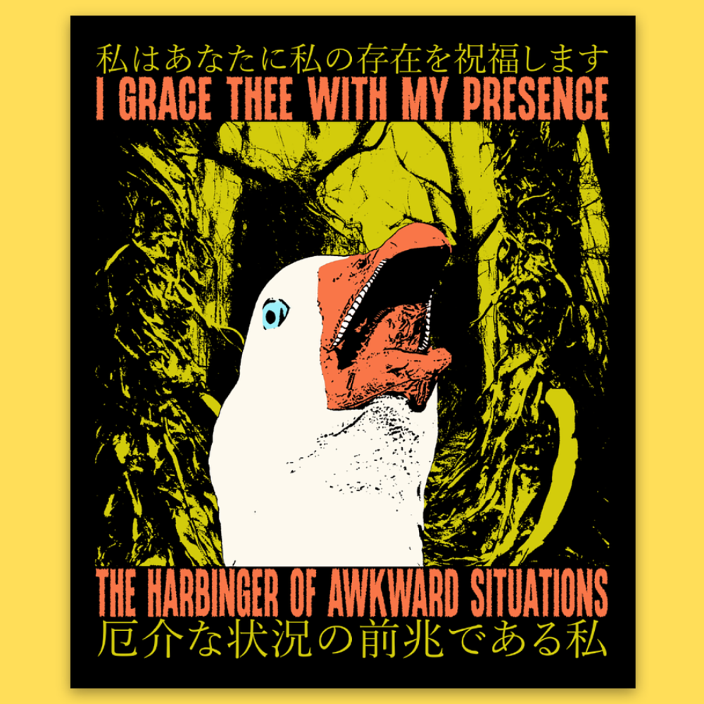 'Harbinger of Awkward Situations' Sticker Unisex T-shirt, Sweatshirt, Hoodie, Long Sleeve Tee - T-Shirt, Sweatshirt, Hoodie