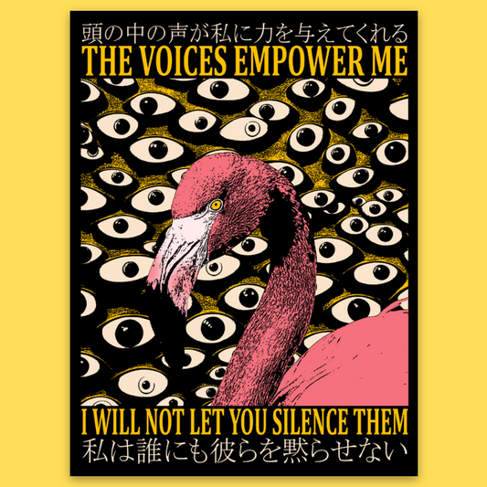 'Voices Empower Me' Sticker Unisex T-shirt, Sweatshirt, Hoodie, Long Sleeve Tee - T-Shirt, Sweatshirt, Hoodie