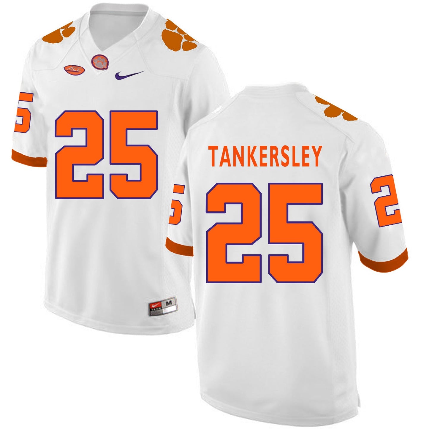 Cordrea Tankersley 25 White College Football Jersey football jersey product view 1