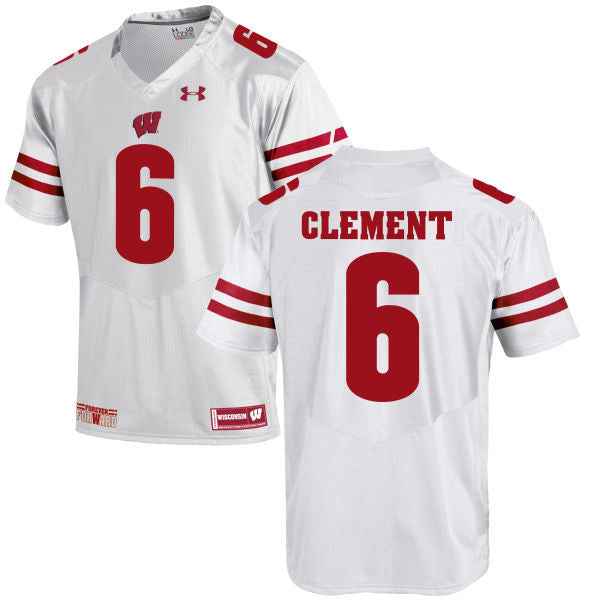 Corey Clement 6 White College Football Jersey football jersey product view 1