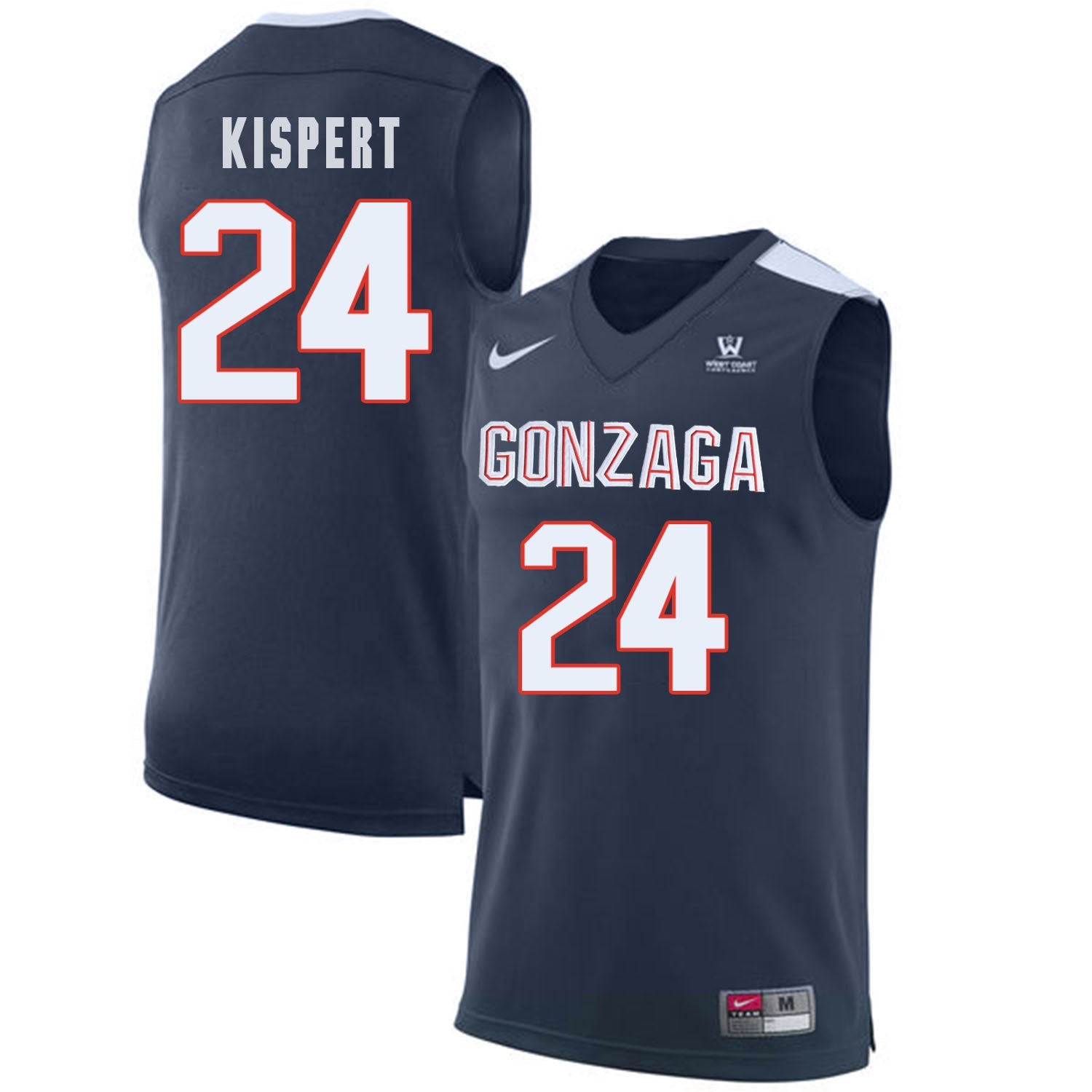 Corey Kispert 24 Navy College Football Jersey football jersey product view 1