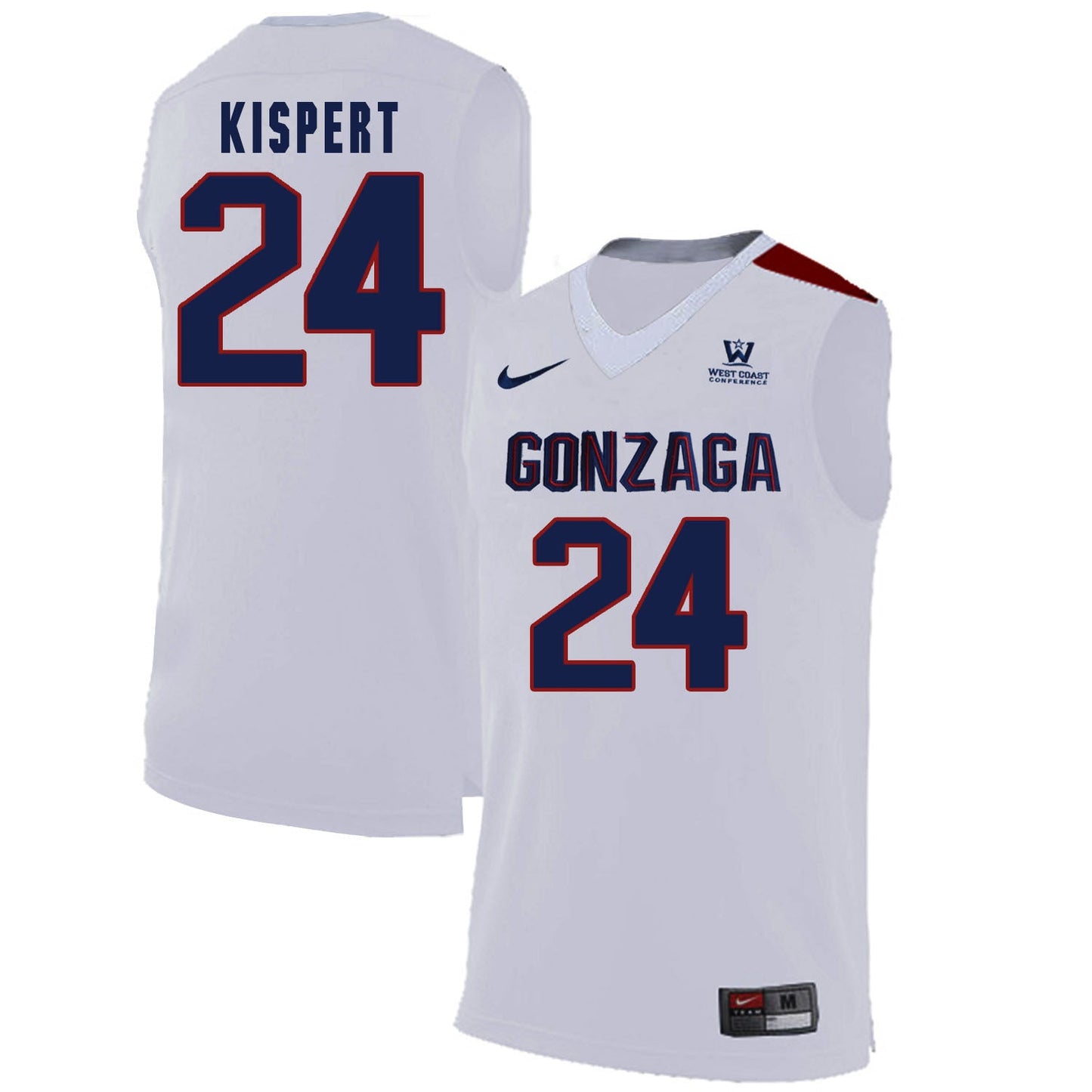 Corey Kispert 24 White College Football Jersey football jersey product view 1