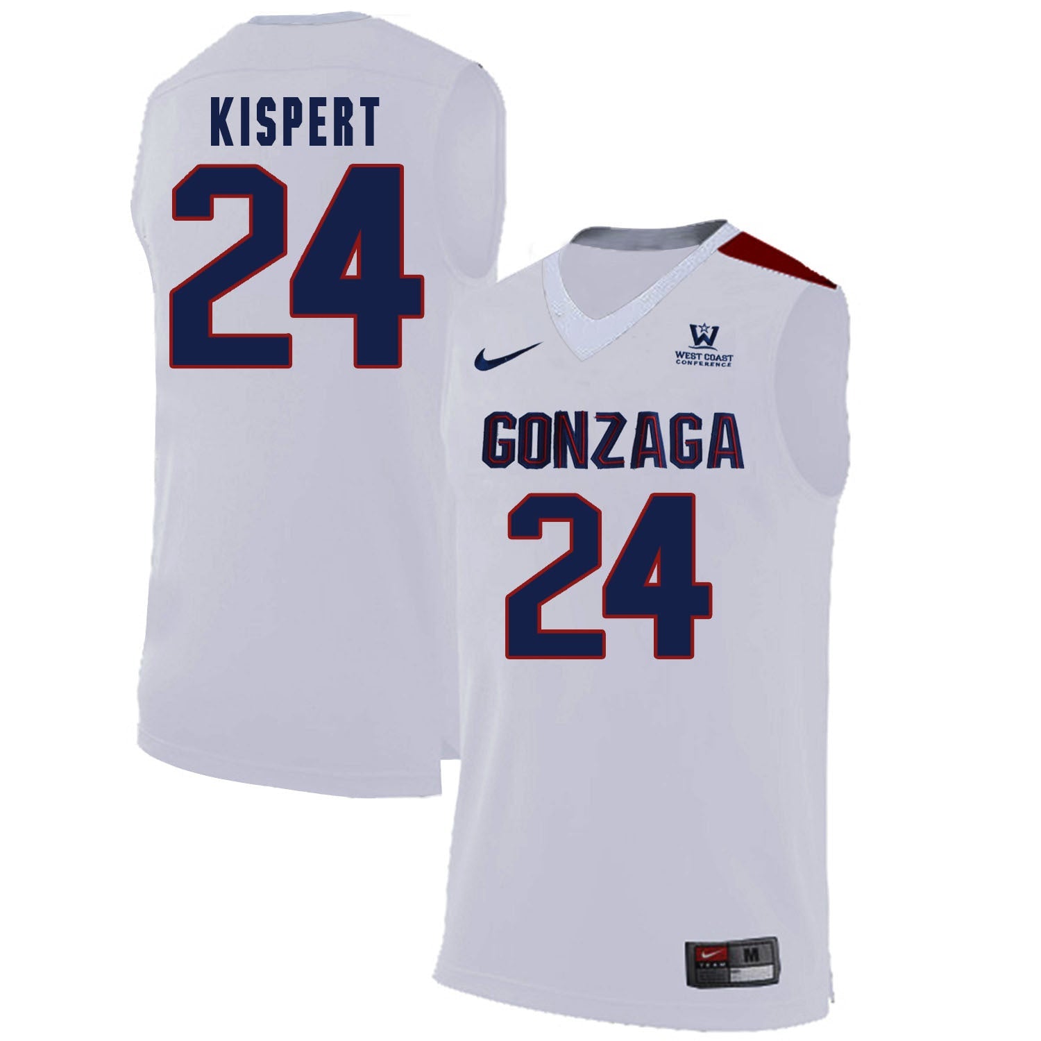 Corey Kispert 24 White College Football Jersey football jersey product view 1