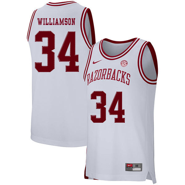 Corliss Williamson 34 White College Football Jersey football jersey product view 1