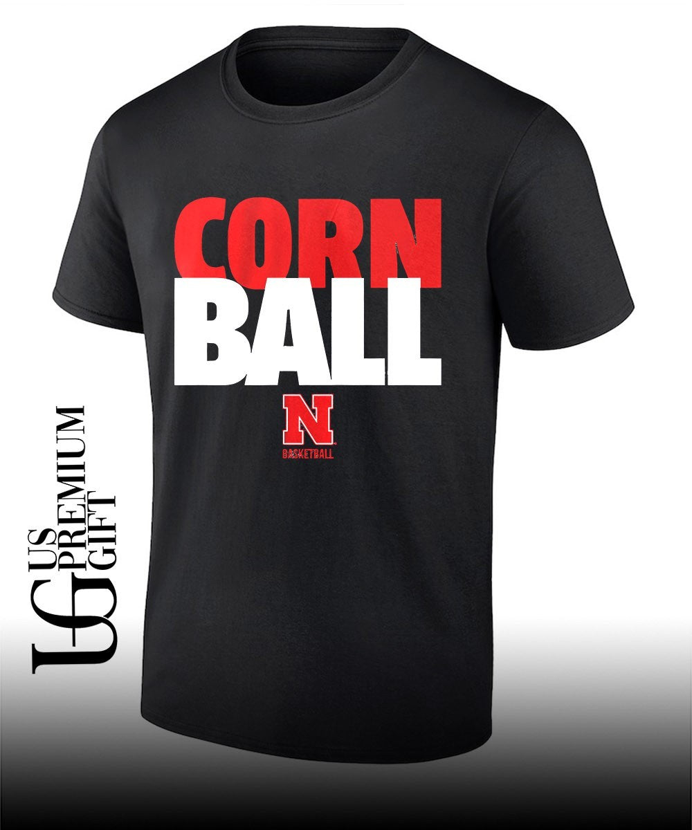 Corn Ball Nebraska Cornhuskers basketball logo shirt Unisex T-shirt, Sweatshirt, Hoodie, Long Sleeve Tee - T-Shirt, Sweatshirt, Hoodie