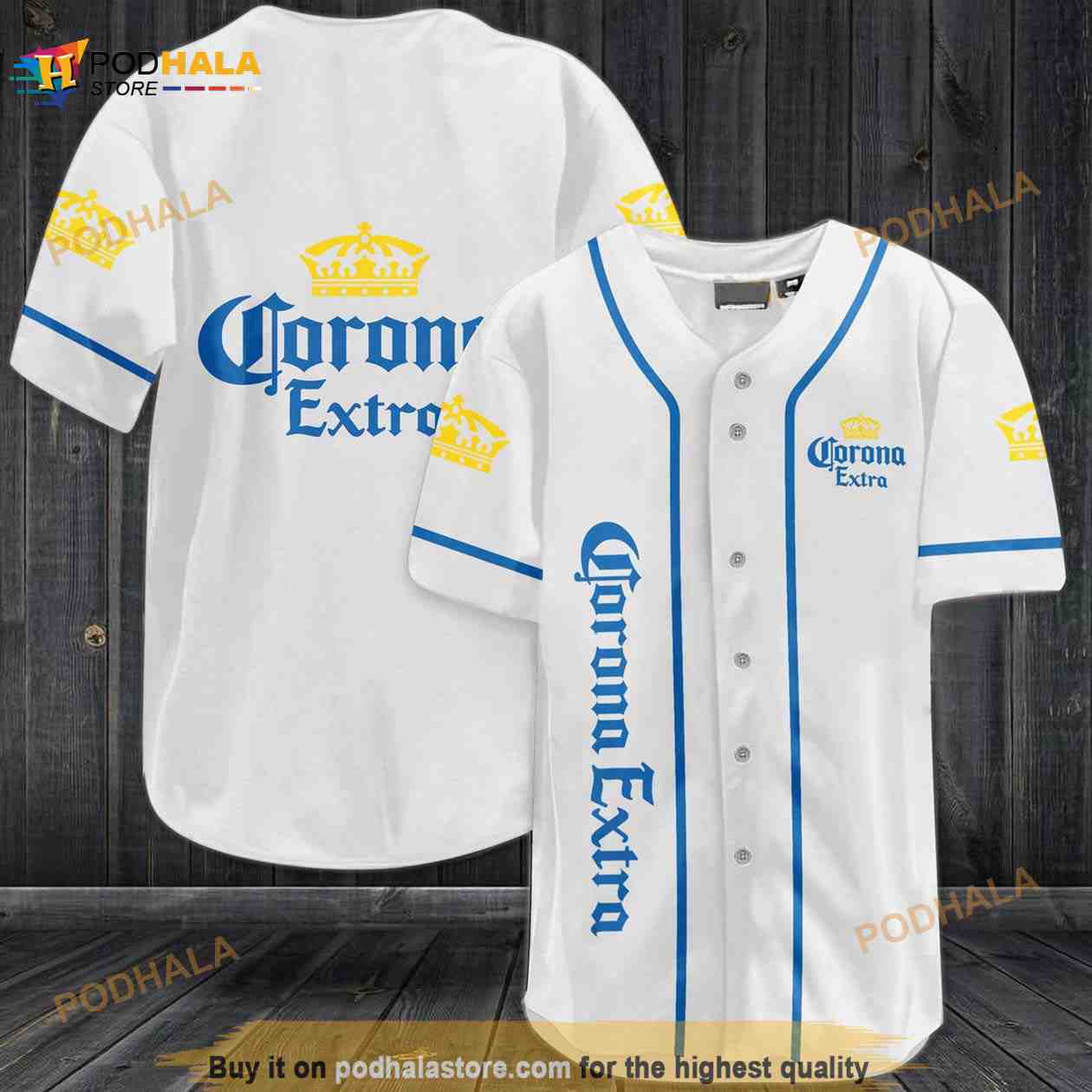 Corona Extra 3D Baseball Jersey baseball jersey product view 1
