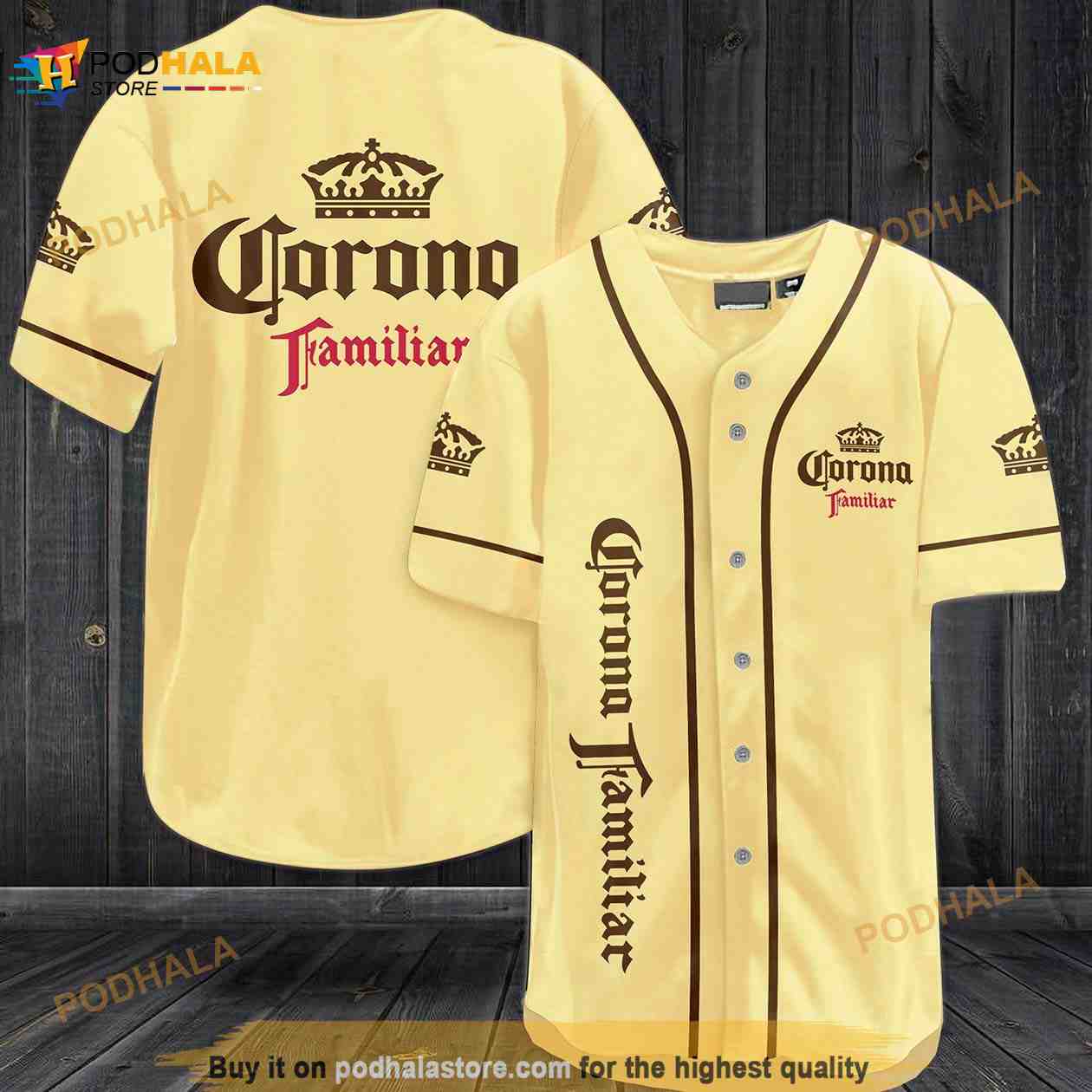 Corona Familiar Beer 3D Baseball Jersey baseball jersey product view 1