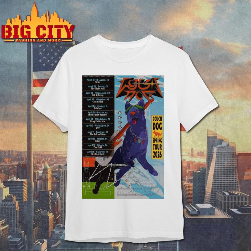 Couch Dog Spring Tour 2026 Poster Shirt Unisex T-shirt, Sweatshirt, Hoodie, Long Sleeve Tee - T-Shirt, Sweatshirt, Hoodie