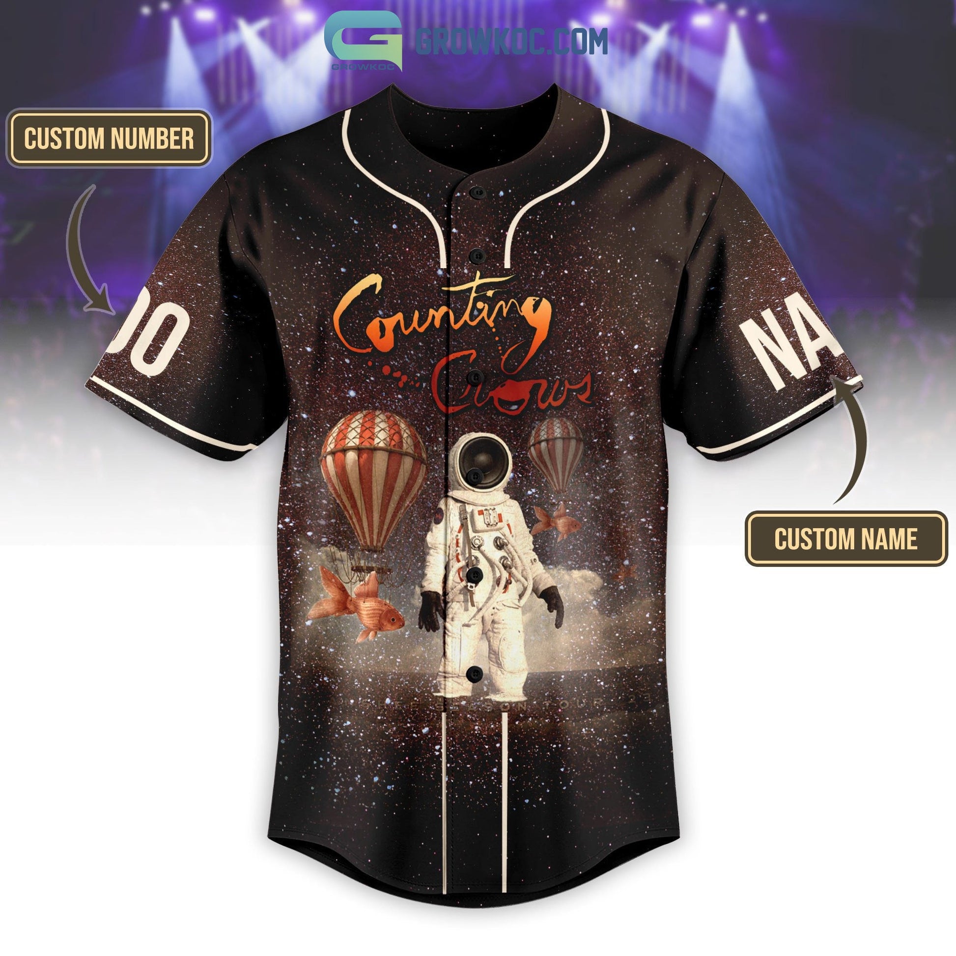 Counting Crowns Banshee Season Tour 2023 Personalized Baseball Jersey baseball jersey product view 2