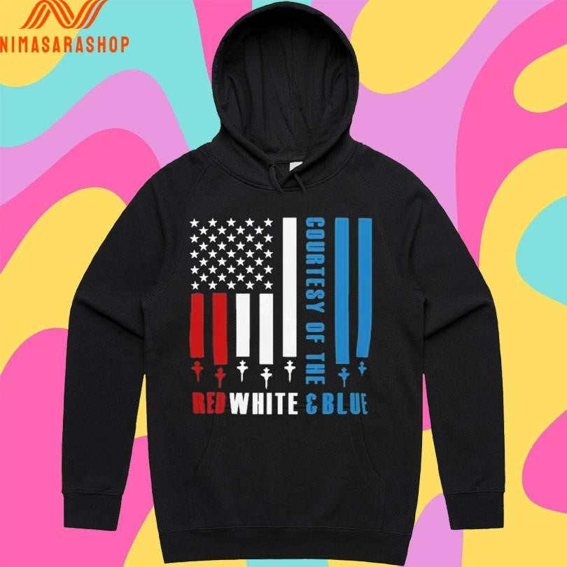Courtesy Of The Red White And Blue flag - Adult & Kids T-Shirts, Sweatshirts & Hoodies apparel design preview 2