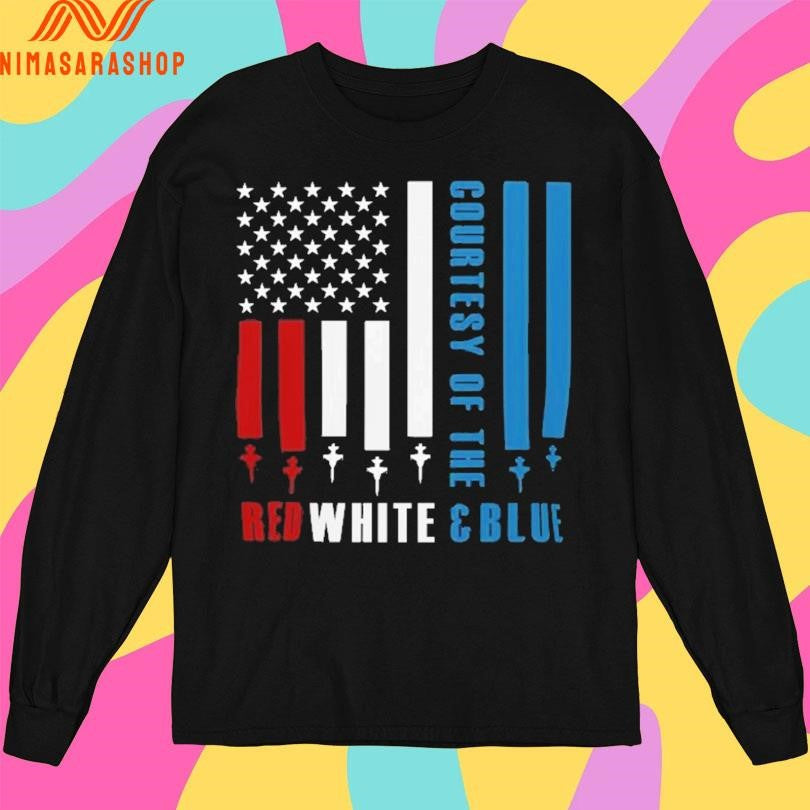 Courtesy Of The Red White And Blue flag - Adult & Kids T-Shirts, Sweatshirts & Hoodies apparel design preview 3