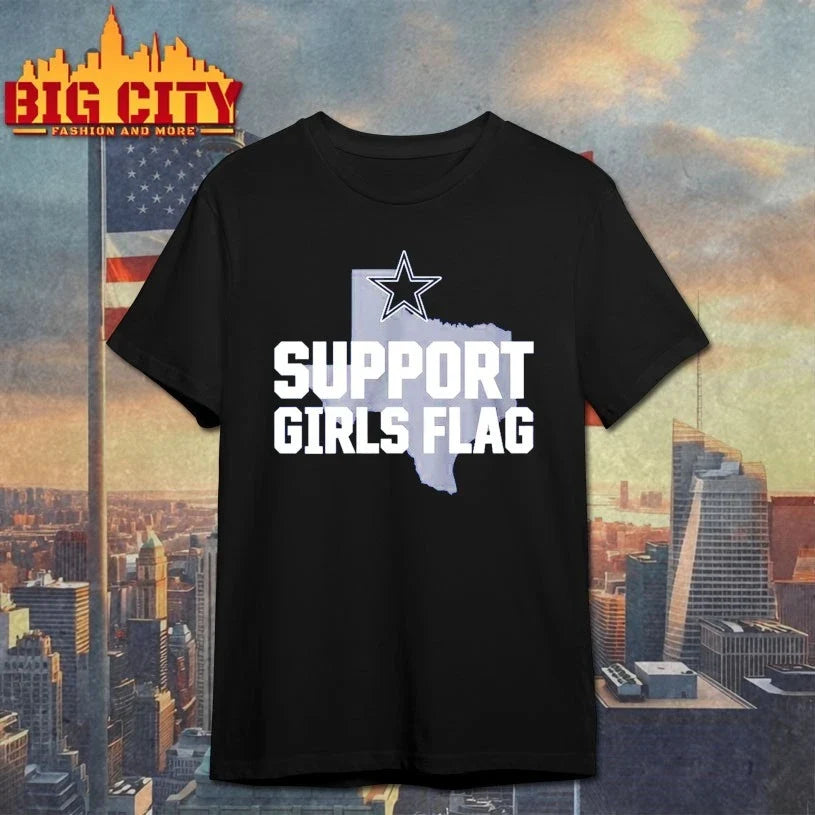 Cowboys Support Girls Flag shirt Unisex T-shirt, Sweatshirt, Hoodie, Long Sleeve Tee - T-Shirt, Sweatshirt, Hoodie