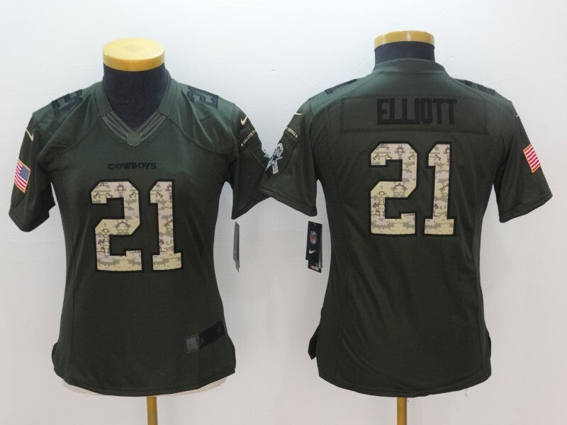 Cowboys Cowboys (Women's) Style 21 Football Jersey football jersey product view 1