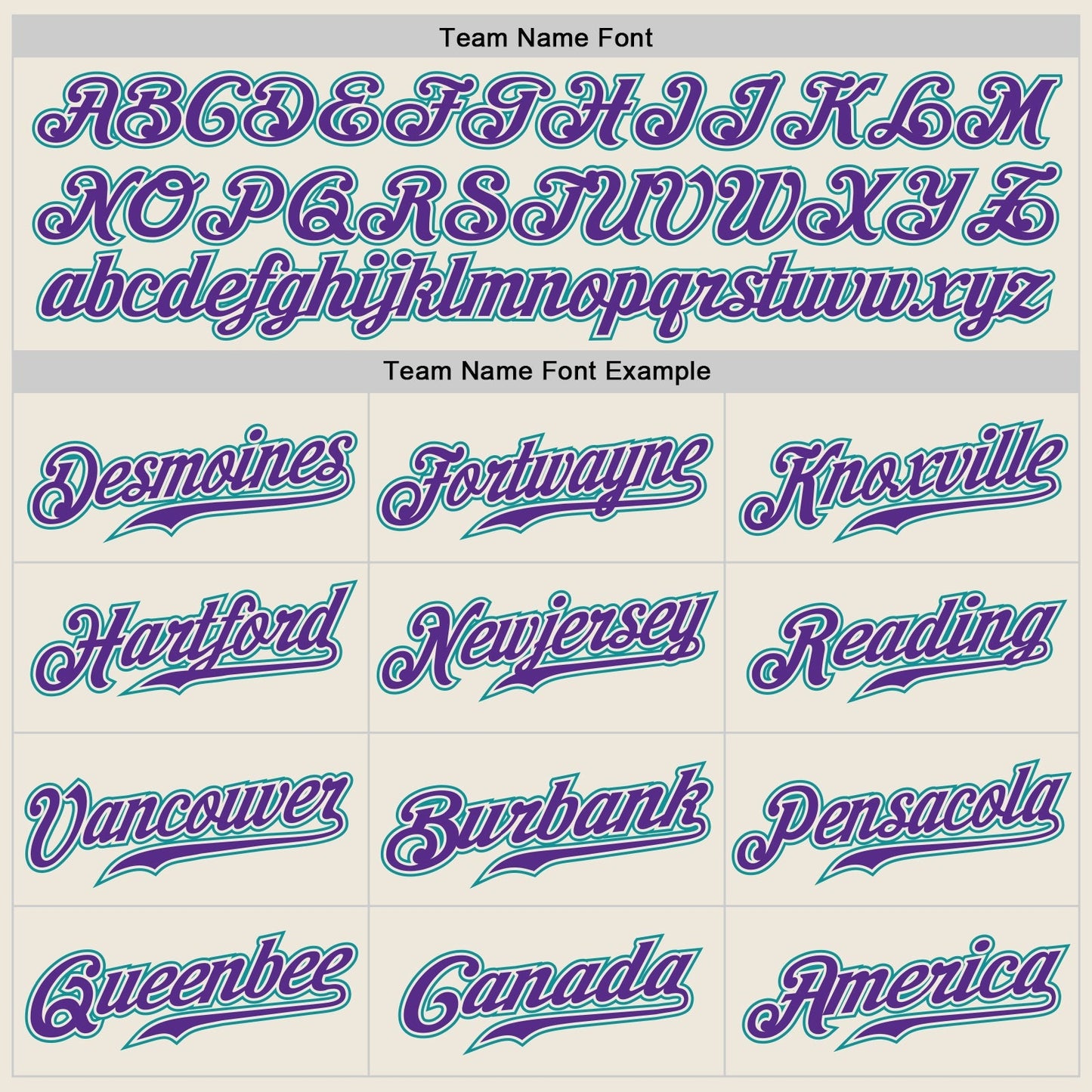 Custom Cream Purple Pinstripe Purple-Teal Authentic Baseball Jersey baseball jersey product view 4