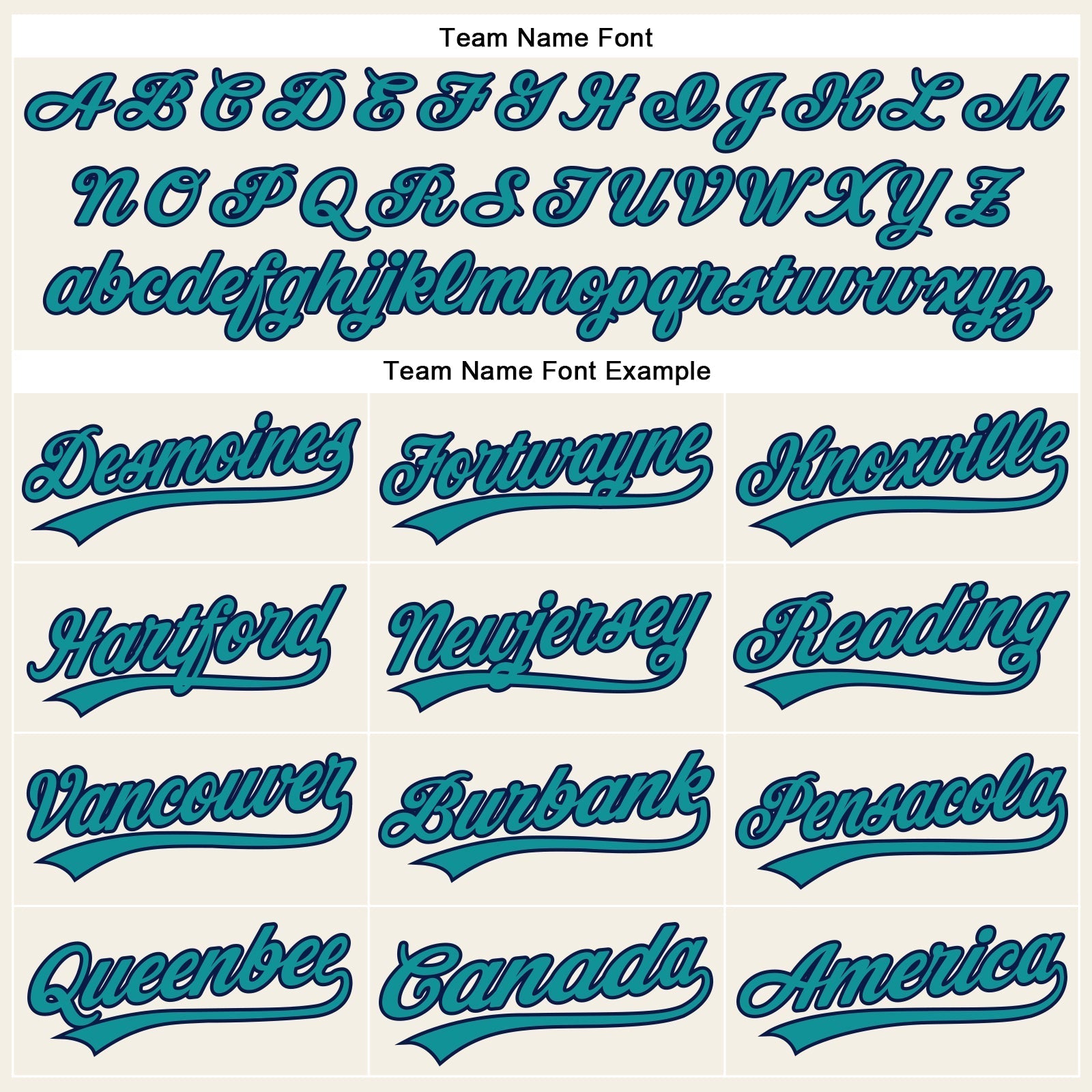 Custom Cream Teal Pinstripe Navy Authentic Baseball Jersey baseball jersey product view 4