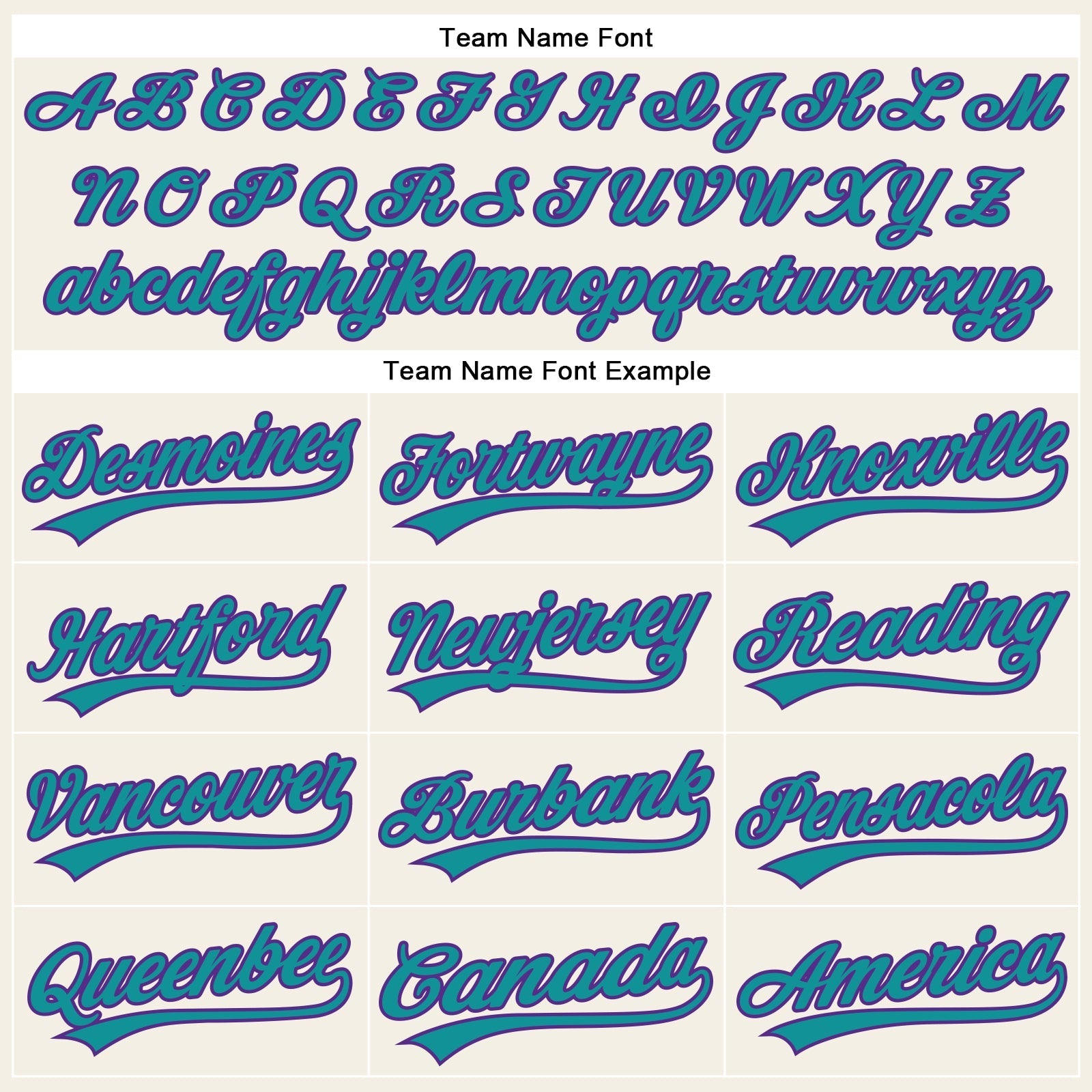 Custom Cream Teal Pinstripe Purple Authentic Baseball Jersey baseball jersey product view 4