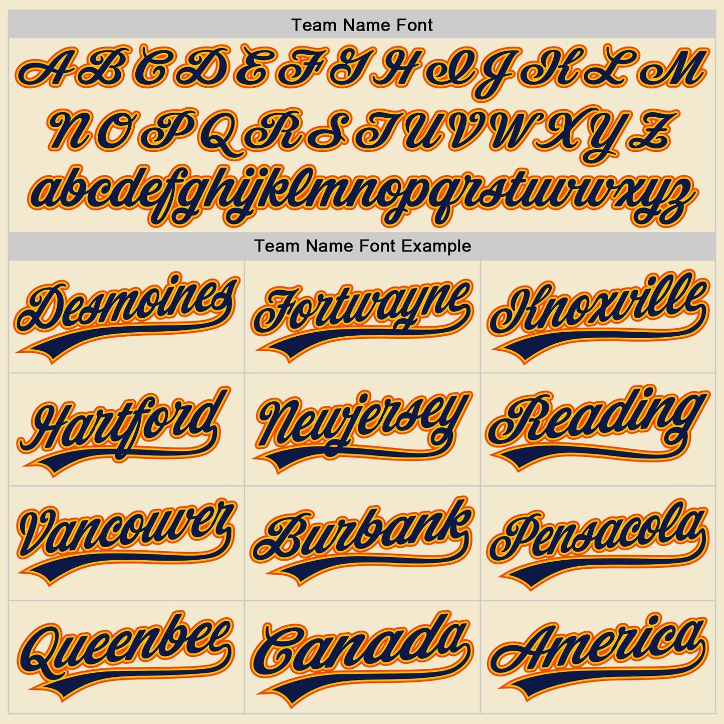 Custom Cream Navy Gold-Orange Authentic Throwback Baseball Jersey baseball jersey product view 4