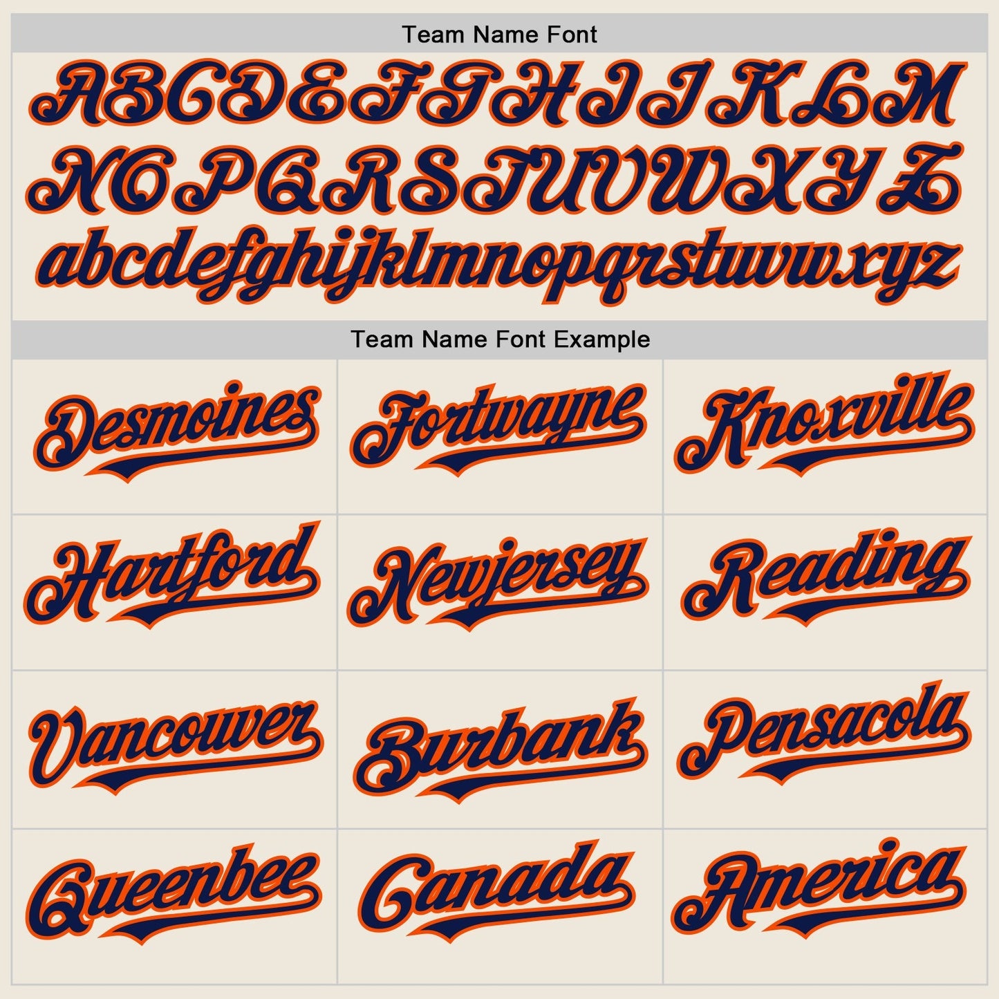 Custom Cream (Navy Orange Pinstripe) Navy-Orange Authentic Baseball Jersey baseball jersey product view 4
