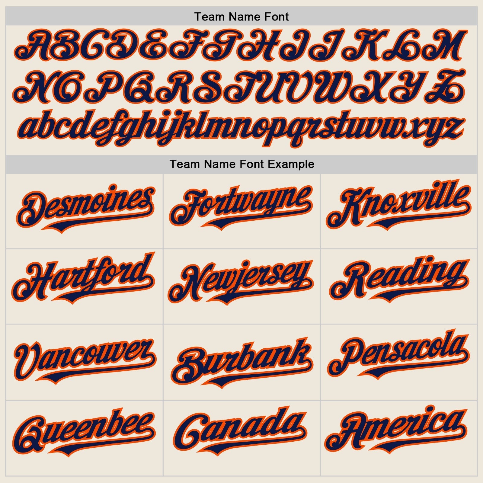 Custom Cream (Navy Orange Pinstripe) Navy-Orange Authentic Baseball Jersey baseball jersey product view 4
