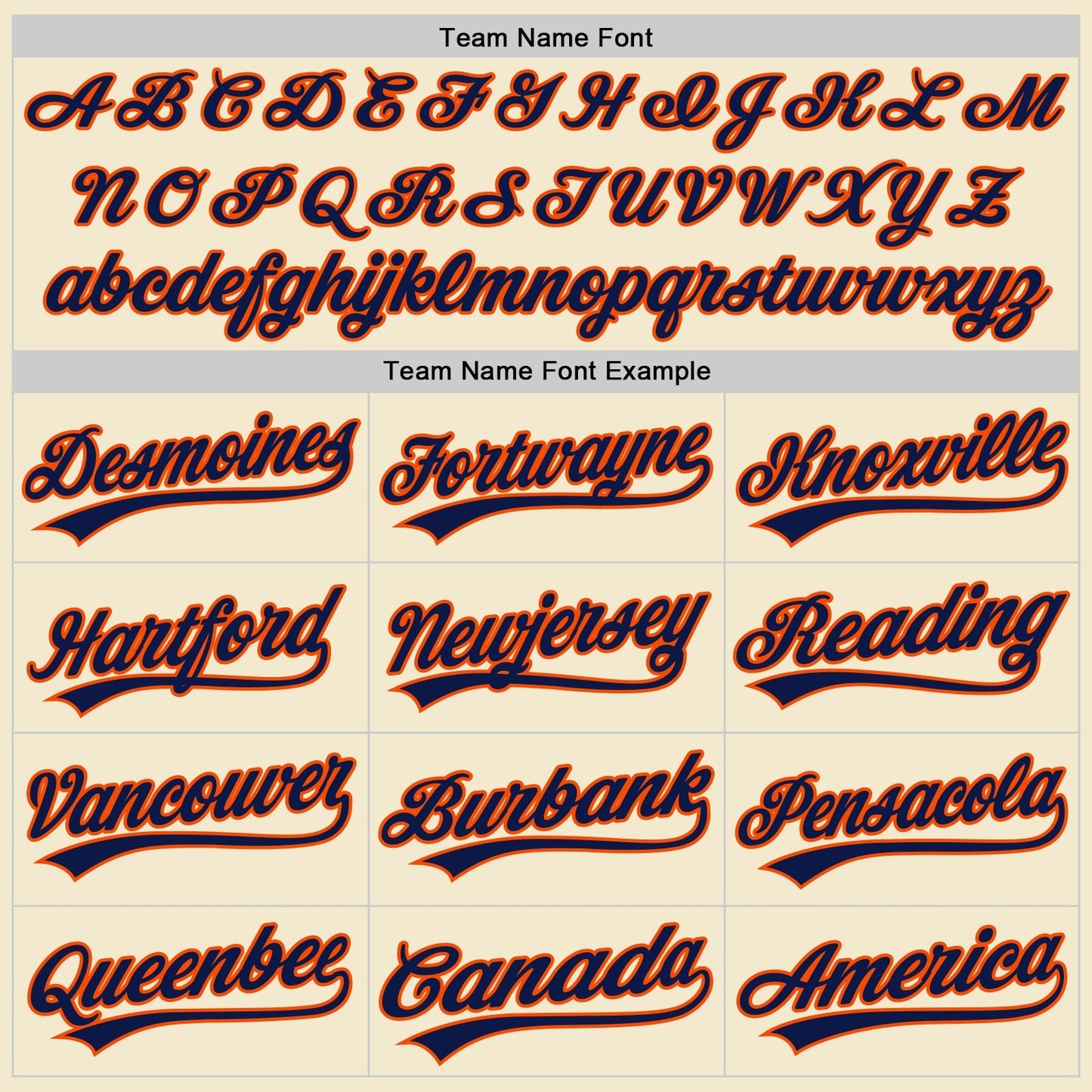 Custom Cream Navy-Orange Authentic Throwback Baseball Jersey baseball jersey product view 4