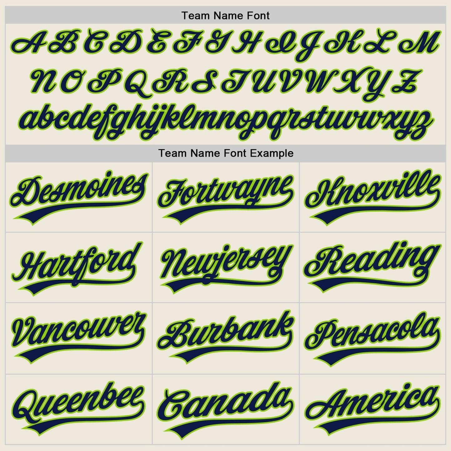 Custom Cream Navy-Neon Green Authentic Baseball Jersey baseball jersey product view 4