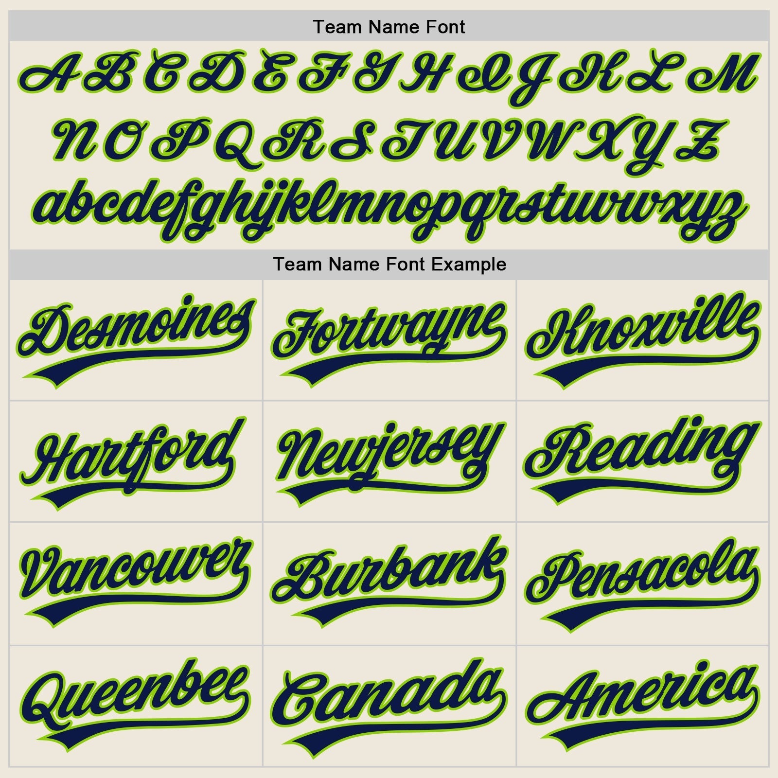 Custom Cream Navy-Neon Green Authentic Baseball Jersey baseball jersey product view 4